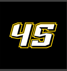 Sport Racing Number Template 45