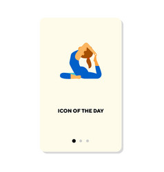 Woman Stretching Flat Icon