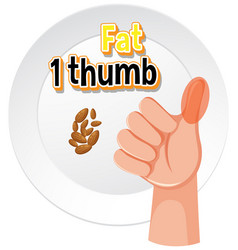 A Healthy Eating Concept One Thumb Of Fat