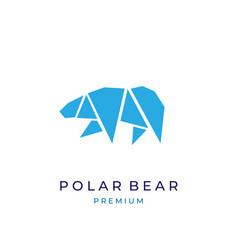 Abstract Geometric Origami Polar Bear