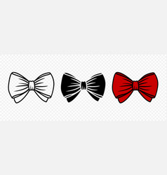 Cartoon Bow Tie Or Gift Bow Cut Out And