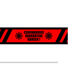 Coronavirus Quarantine Tape Sticker Pattern Virus