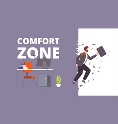 Exit From Comfort Zone Dapper Employee Jump