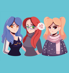 Group Of Anime Women