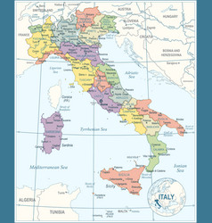 Italy Map - Highly Detailed