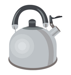 Metal Steel Teapot With A Whistle Stock