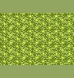 Seamless Flower Line Pattern Geometric Green