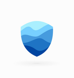 Shield Water Waves Logo Template - Water