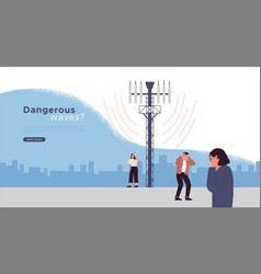 5g Tower Health Risk Danger Template Concept