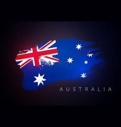 Brush Stroke Grunge Flag Of Australia