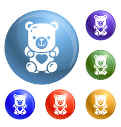 Jelly Bear Icons Set