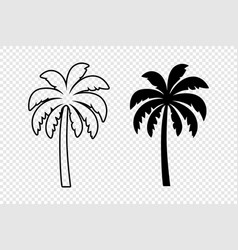 Palm Trees Tree Icon Set Isolated