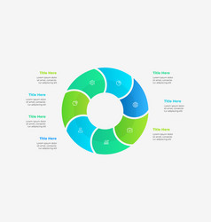 Round Diagram Divided Into 7 Segments Concept