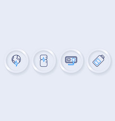 Set Line Battery Charge Electrical Outlet