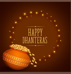 Traditional Shubh Dhanteras Greeting Background