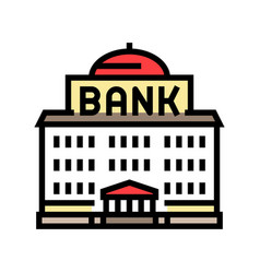 Government Bank Building Color Icon