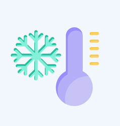 Icon Cold Related To Air Conditioning Symbol Flat