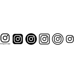 Instagram Logo Icons Set New Social Media