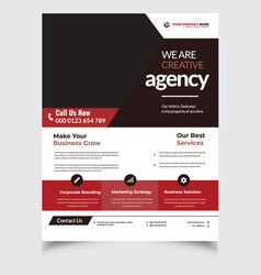 Red And Black Business Flyer Design Template