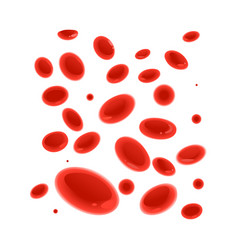 Red Blood Cells Flowing In Vessel Icon Isolated