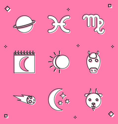 Set Planet Saturn Pisces Zodiac Virgo Moon