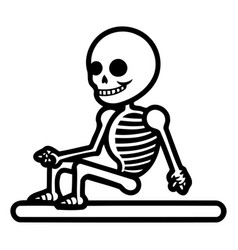 Skeleton Character In Cartoon Style Isolated On