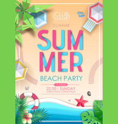 Summer Beach Party Poster Top View