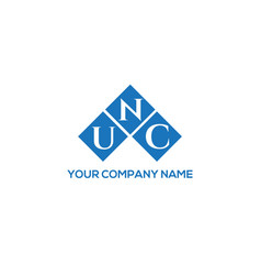 Unc Letter Logo Design On White Background