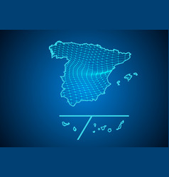 Abstract Digital Map Spain Provinces