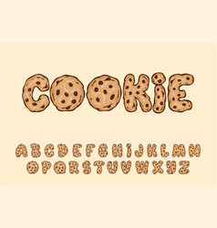 Alphabet Cookie Chocolate Chip Cartoon