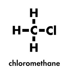 Chloromethane Methyl Chloride Molecule Skeletal