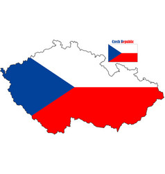 Czech Republic Map And Flag