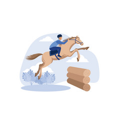 Equestrian Eventing Of A Horse With A Rider