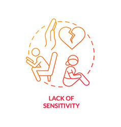 Lack Of Sensitivity Red Gradient Concept Icon