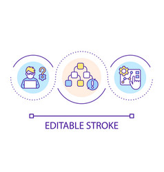 Solving Coding Problems Loop Concept Icon