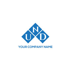 Und Letter Logo Design On White Background