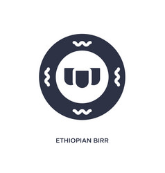 Ethiopian Birr Icon On White Background Simple