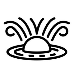 Magnetic Field Saturn Icon Outline Style