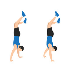 Man Doing Handstand Walks Or Hand Walking Exercise