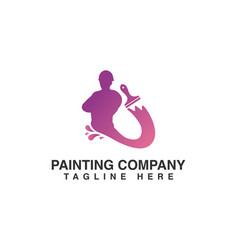 Minimal Painting Service Company Logo