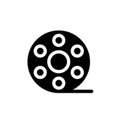 Film Reel Black Glyph Ui Icon