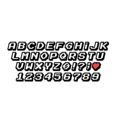 Pixel Font 8 And 16 Bit Vintage Style