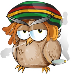 Rasta Owl Cartoon