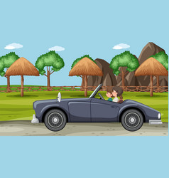 Classic Car For A Vacation Roadtrip Concept