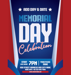 Memorial Day Celebration Poster Flyer Design