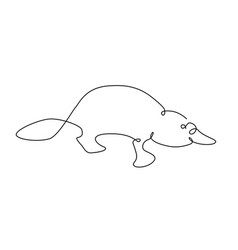 Platypus One Line Australian In Outline