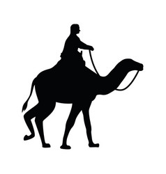 Traveler Riding Camel Silhouette