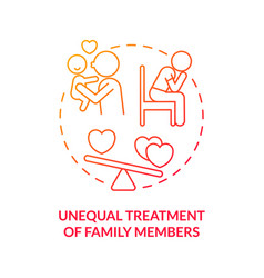 Unequal Treatment Of Family Members Red Gradient