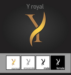 Y Letter Logo Royal