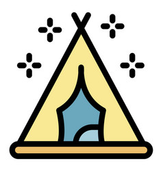 Baby Room Tent Icon Color Outline